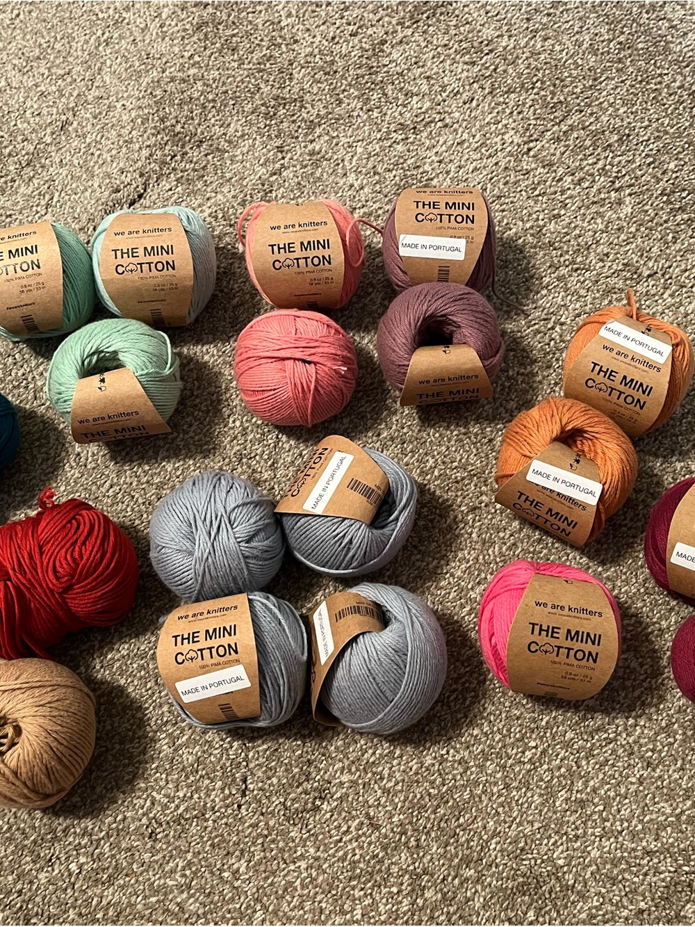 We Are Knitters The Mini Cotton Yarn Bundle Multi Color Skeins Crochet Knitting